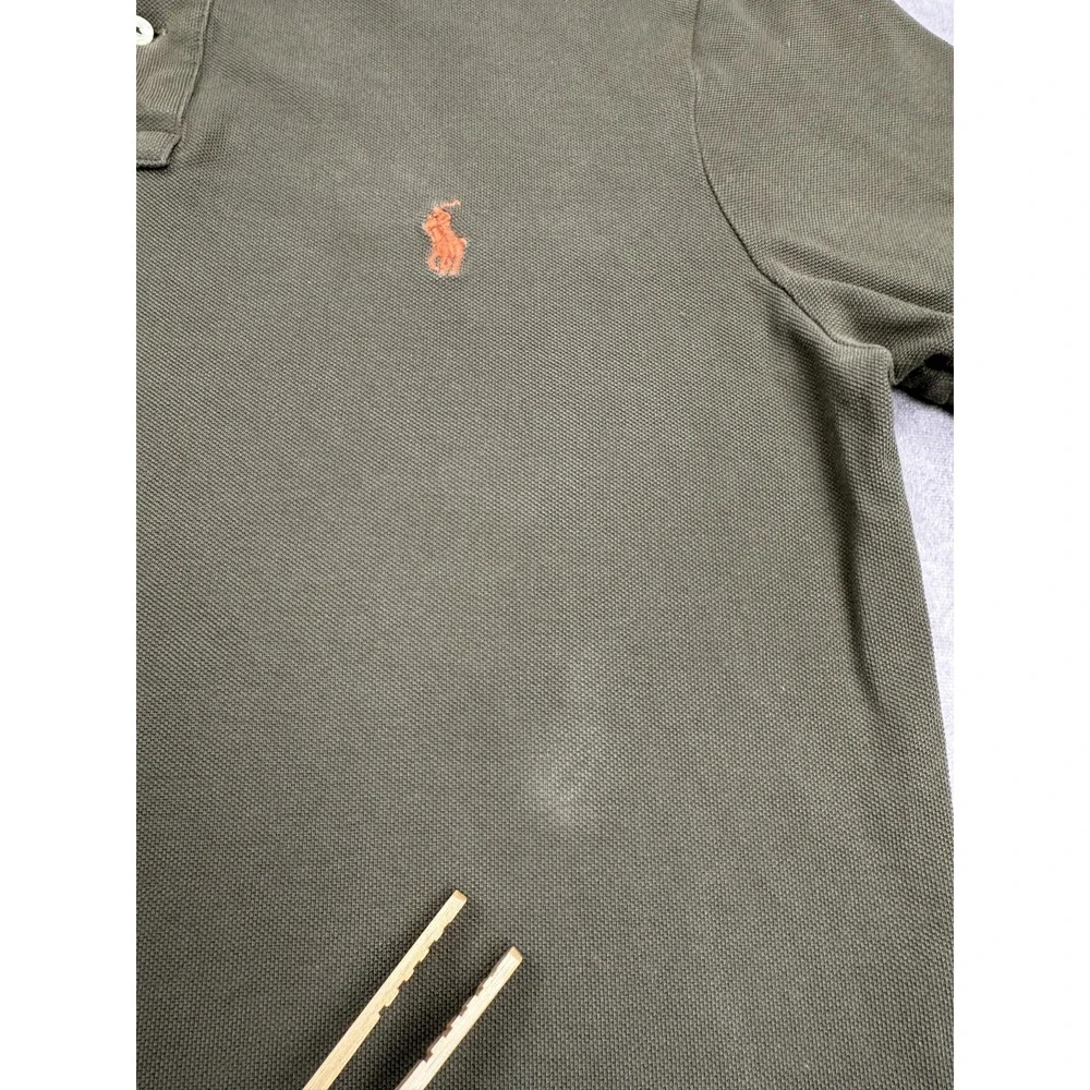 Polo‎ Ralph Lauren Polo Shirt Mens Medium Custom Slim Fit Embroidered Pony